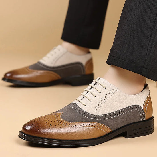 Luxury Men Dress Shoes Retro Brogue Shoes for Men Comfortable Business Casual Footwear High Quality Men Party Wedding Shoes 2025