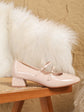 Women heels Shoes Mary Jane Shoes Woman Pumps Patent Leather High Heels Dress Shoes Red Wedding Shoes Spring 2025 Double Buckle