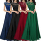 Elegant V-Neck Lace Evening Chiffon Dress for Women