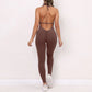 Sporty Jumpsuit Woman Short Lycra Fitness Overalls with Padding Workout Clothes for Women Gym Sets Womens Outfits Sportswear New ShedPoundsPortal