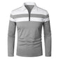 Color Block Shirt For Men Spring And Autumn Fashion Striped Color Ma