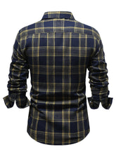 Casual Plaid Long Sleeve Men&