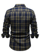 Casual Plaid Long Sleeve Men&