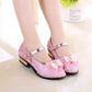 Children Girls Leather Shoes Fashion Princess High Heel Shoes for Par