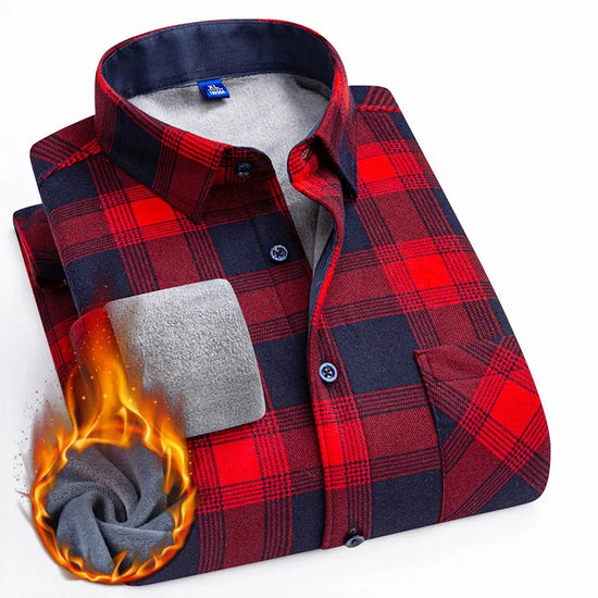 Autumn and winter new fleece shirt men&