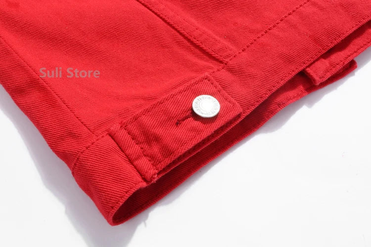 Jeans Jacket and Coats for Women 2025 Autumn Candy Color Casual Short Denim Jacket Korean Coats Women  Jeans Jacket  Clothes ShedPoundsPortal