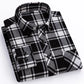 plus size 8XL100%cotton sanding long-sleeve shirts for men slim fit casual plain shirt soft palid tops designer elegant clothes