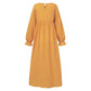 Womens dresses Bohemian Polka Dot Print Muslim Dress Long Sleeves Prayer Clothes summer dresses 2025