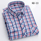 New Cotton Plaid Shirts For Man Long Sleeve Single Pocket Regular Fit Soft Easy Care Classic Dress Casual Shirts Man Clothing