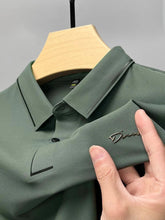 High end luxury brand fashion hot diamond short sleeve Advanced printed POLO shirt summer new Korean version men&