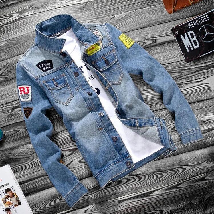 2025 Luxury Mens Denim Jackets Fashion Hole Jeans Jacket Mens Cotton Outwear Jackets Coat Long Sleeve Male Clothing Size 3XL 50 ShedPoundsPortal