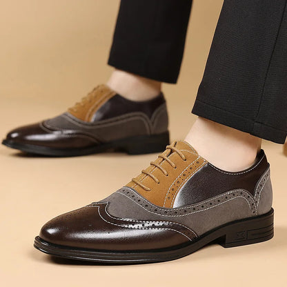 Luxury Men Dress Shoes Retro Brogue Shoes for Men Comfortable Business Casual Footwear High Quality Men Party Wedding Shoes 2025