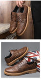 Leather Shoes for Men Luxury High Quality Brogue Shoes comfortable Soft Sole Men&