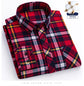 plus size 8XL100%cotton sanding long-sleeve shirts for men slim fit casual plain shirt soft palid tops designer elegant clothes