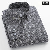 Casual Long-sleeve Shirts for Men Slim Fit Plain Shirt 100%cotton Plaid Striped Tops Soft Designer Fashion Korean Trends Clothes ShedPoundsPortal