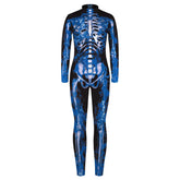 Robot Punk Jumpsuit Catsuit Sexy Female Women Cosplay Costume Skeleton Cyberpunk Steampunk Zentai Suit Halloween Bodysuit ShedPoundsPortal