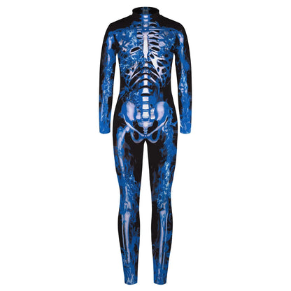 Robot Punk Jumpsuit Catsuit Sexy Female Women Cosplay Costume Skeleton Cyberpunk Steampunk Zentai Suit Halloween Bodysuit ShedPoundsPortal