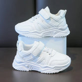 Spring Kids White Sneakers Leisure Chunky Concise Fashion Boys Girls 