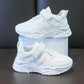 Spring Kids White Sneakers Leisure Chunky Concise Fashion Boys Girls 