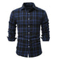 Casual Plaid Long Sleeve Men&