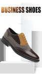 Luxury Men Dress Shoes Retro Brogue Shoes for Men Comfortable Business Casual Footwear High Quality Men Party Wedding Shoes 2025