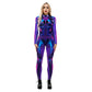 Popular Halloween Jumpsuit Sexy Print Cos Futuristic Clothing Tight Jumpsuit Wholesale Women Clothes Rompers Womens Combinaison ShedPoundsPortal
