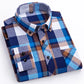 plus size 8XL100%cotton sanding long-sleeve shirts for men slim fit casual plain shirt soft palid tops designer elegant clothes