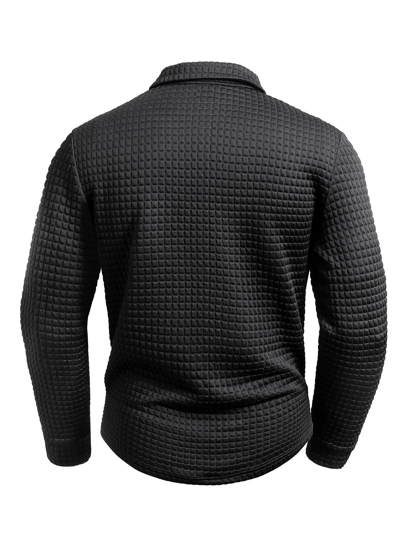 Digital Printed Fabric with Irregular Plaid Pattern, Non-Positioned Plaid Pattern, Thick Long-Sleeve Turn-Down Collar Top, Square Plaid Texture Fabric, Fashionable Casual Everyday Wear ShedPoundsPortal