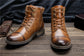 Size 7~13 Retro Men Boots 2025 Fashion Comfortable  Spring Leather Boots