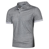 New Mens Short Sleeve Polo Shirt Solid Color Streetwear Lightweight Lapel Tshirts for Men Summer Jogging Sport Tops ShedPoundsPortal