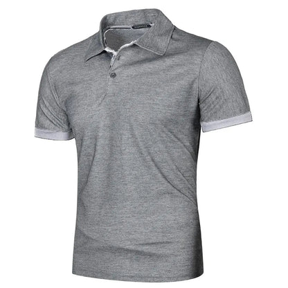 New Mens Short Sleeve Polo Shirt Solid Color Streetwear Lightweight Lapel Tshirts for Men Summer Jogging Sport Tops ShedPoundsPortal