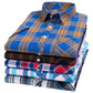 2025 Summer Cotton Plaid Short Sleeve Shirts For Men Plus Size Regular Fit Classic Young  England  Style Shirts Man&