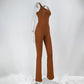 Sexy Jumpsuits Women Summer New Hollow Out Sleeveless Solid Bodycon Rompers Backless Fashion Casual Streetwear Sporty Overall ShedPoundsPortal