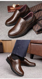 Men Genuine Leather Businenss Loafers Handmade Shoes Non-slip Man Flat Driving Walking Man Soft Luxury Dad Dress Office Shoes