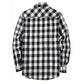 Mens Shirts Single Breaste Classic Plaid Smart Casual Flannel Shirt Long Sleeved Chest Two Pockets Design Spring Autumn Men Tops ShedPoundsPortal
