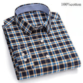 Fashion over size 7XL long-sleeve shirts for men 100%cotton Oxford slim fit plain shirt soft casual elegants designer clothes ShedPoundsPortal