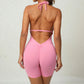 Sporty Jumpsuit Woman Short Lycra Fitness Overalls with Padding Workout Clothes for Women Gym Sets Womens Outfits Sportswear New ShedPoundsPortal