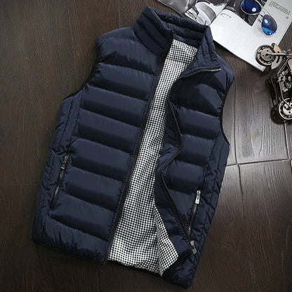 Men Vest Windproof Vest Men Jacket Sleeveless Vest Winter Jacket Casual Coat Men down Cotton Warm Thicken Waistcoat thick gilet ShedPoundsPortal