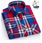 plus size 8XL100%cotton sanding long-sleeve shirts for men slim fit casual plain shirt soft palid tops designer elegant clothes