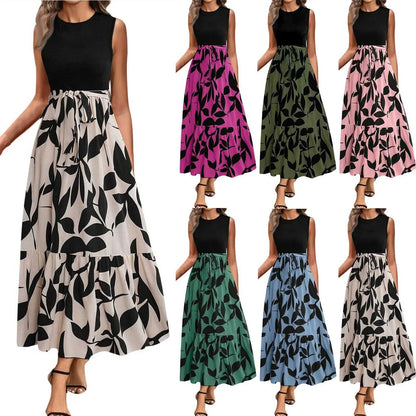 Elegant Long Printed Dress Women&
