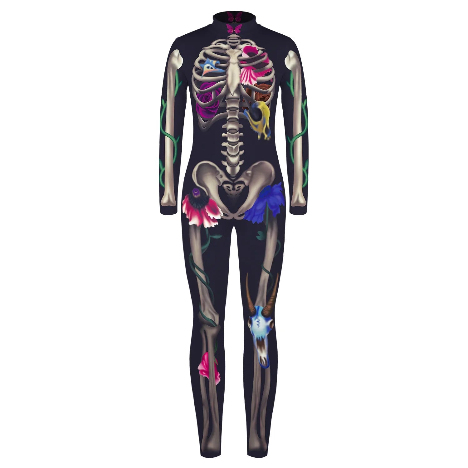Robot Punk Jumpsuit Catsuit Sexy Female Women Cosplay Costume Skeleton Cyberpunk Steampunk Zentai Suit Halloween Bodysuit ShedPoundsPortal