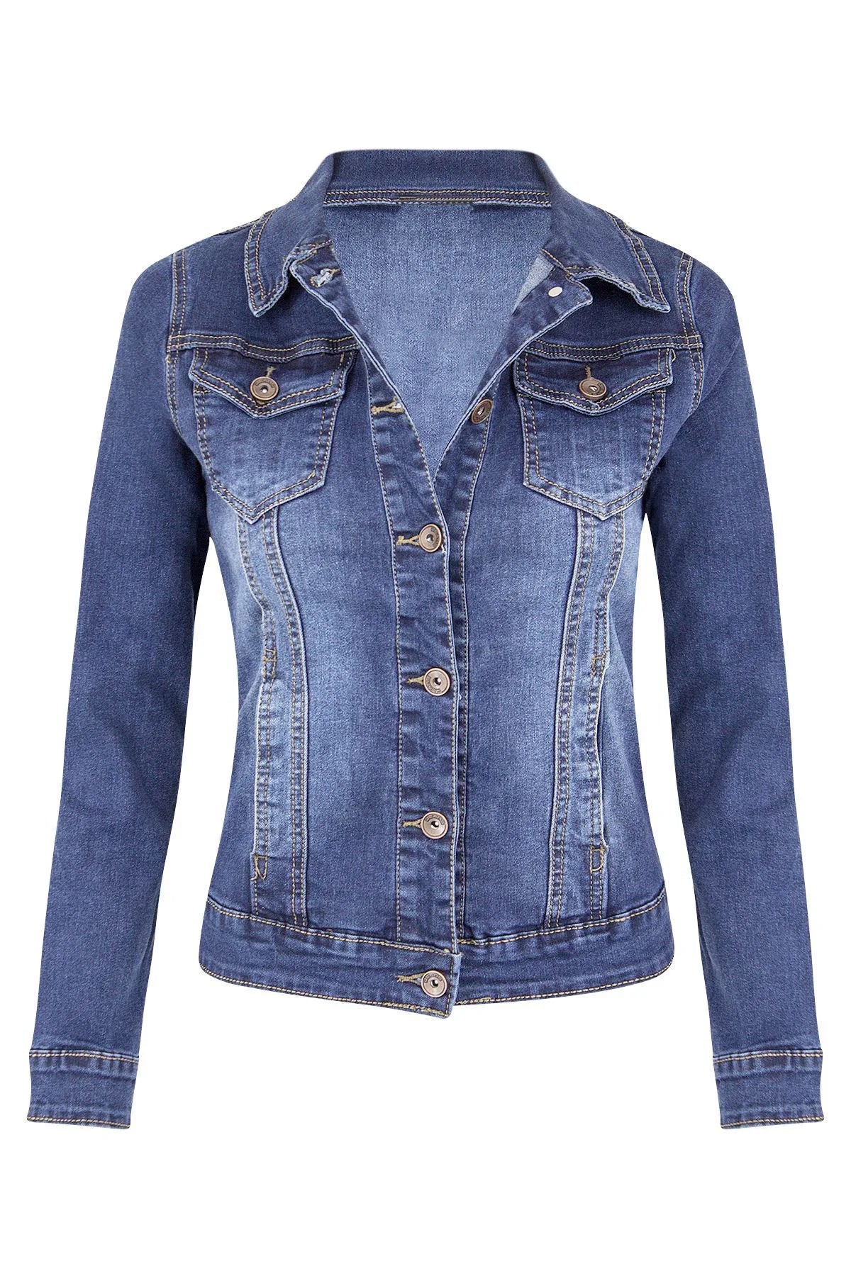 Women Denim Coat Coats Turn Down Collar Spring Maxi Jacket Open Stitch Streetwear Single Breasted Casual Jackets Biker Punk ShedPoundsPortal