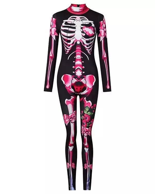 Robot Punk Jumpsuit Catsuit Sexy Female Women Cosplay Costume Skeleton Cyberpunk Steampunk Zentai Suit Halloween Bodysuit ShedPoundsPortal