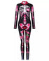 Robot Punk Jumpsuit Catsuit Sexy Female Women Cosplay Costume Skeleton Cyberpunk Steampunk Zentai Suit Halloween Bodysuit ShedPoundsPortal