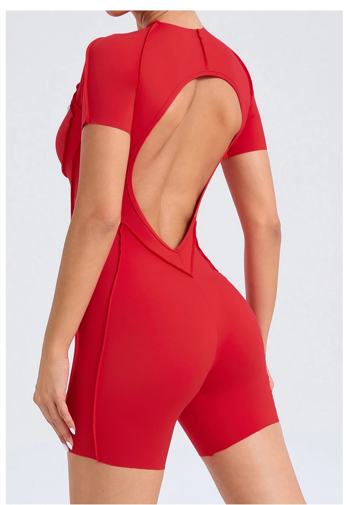 Short Jumpsuit Gym Clothes For Women Sportswear Fitness Overalls Backless Scrunch Booty Yoga Suit Sports Set Outfit ShedPoundsPortal