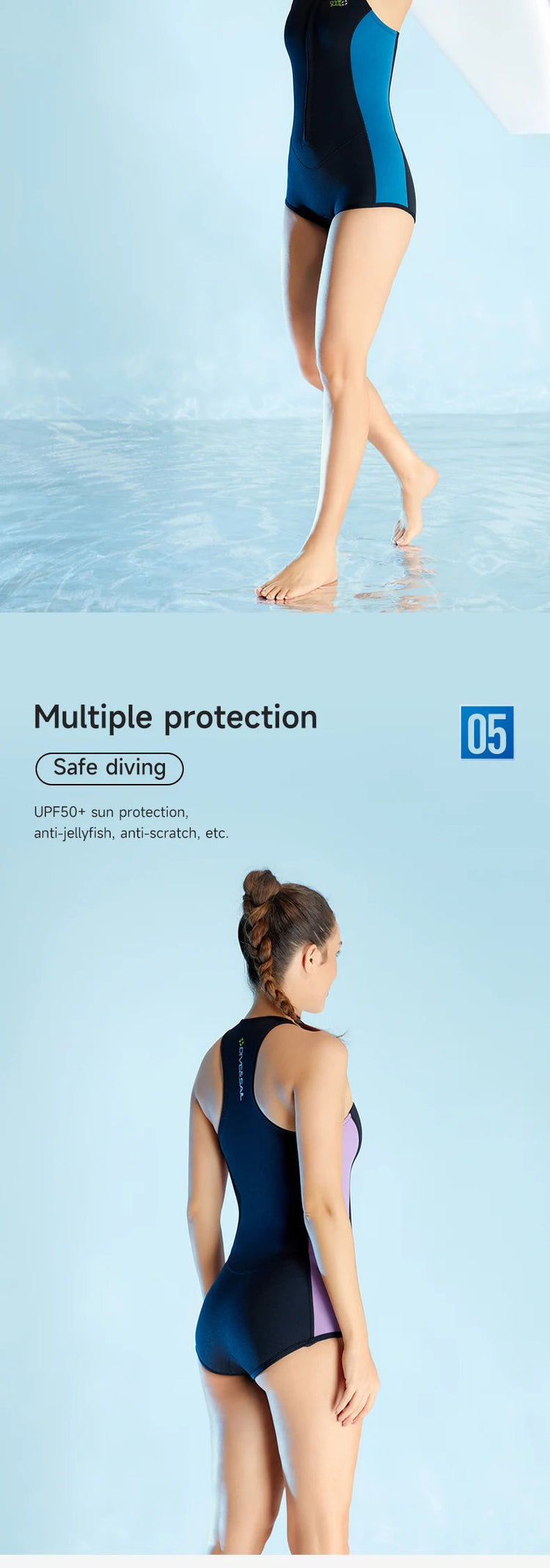 2MM Neoprene Sleeveless Wetsuit Women Swimming Wetsuit with Front Zip One-piece Bathing Surfing Diving Suit for Swim Water Sport ShedPoundsPortal