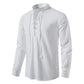 Shirt Cotton Linen Flax Tops Lace Up Long Sleeves Blouse Mens V Neck Medieval Costume Embroidery Tunic Casual Shirt ShedPoundsPortal