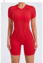 Short Jumpsuit Gym Clothes For Women Sportswear Fitness Overalls Backless Scrunch Booty Yoga Suit Sports Set Outfit ShedPoundsPortal