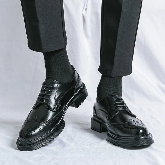 Men Dress Shoes Casual Suit Shoes Business Sneakers Work Wedding Shoes Breathable Formal Shoes Fashion Outdoor Leather Shoes