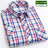 2025 Summer Cotton Plaid Short Sleeve Shirts For Men Plus Size Regular Fit Classic Young  England  Style Shirts Man&